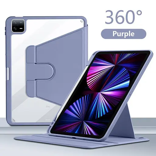 Чохол TPUCristal Pen holder 360 для Xiaomi Pad 7 / 7 Pro 11 2025 Фіолетовий - фото 7