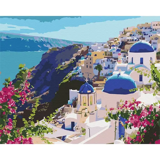 Картина по номерам Пейзаж Санторини Brushme 40x50 см разноцветная 000277027