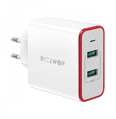 Зарядный адаптер Blitzwolf BW-PL3 2-port USB Charger - фото 2