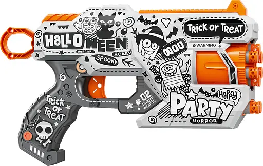 Пистолет BH134 Turbo & Fast с механическим барабаном с мягкими патронами 12шт "Вечеринка привидений" (6955046261134) - фото 1
