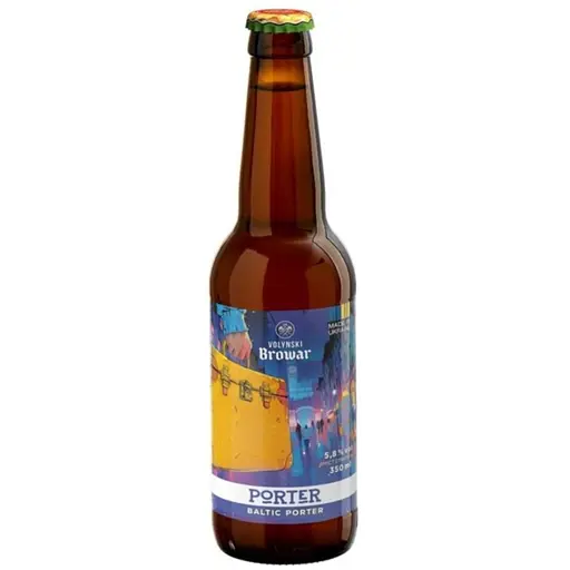 Пиво Volynski Browar Porter, темне, нефільтроване, 5,8%, 0,35 л