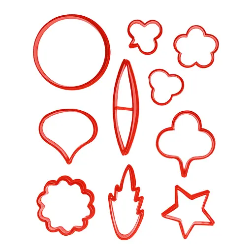 Каттеры кондитерские пластиковые "Цветы" набор из 9 форм, Kitchette 84098 - фото 2