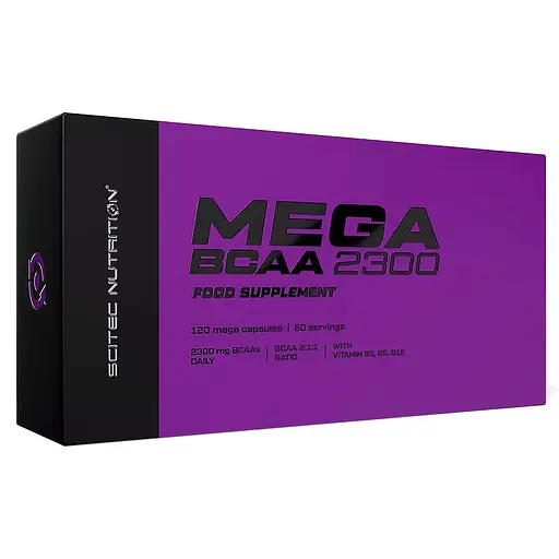 Амінокислоти Scitec Nutrition Mega BCAA 2300, 120 капсул