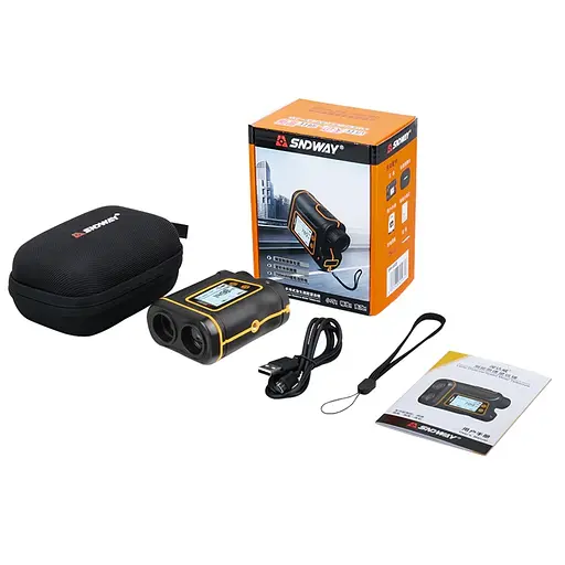 Професійний лазерний далекомір до 1500 метрів з LCD екраном SNDWAY SW-1500B, швидкість, кут, висота, площа (100992) - фото 8