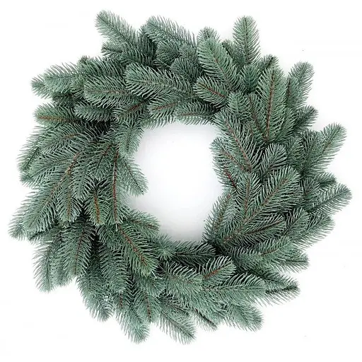 Різдвяний вінок із хвої Преміальний литий 45 см (Блакитний)