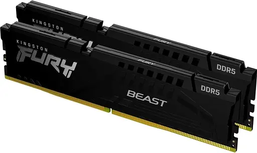 Память для ПК Kingston DDR5 16 ГБ KIT (8 ГБ x 2) 5200 FURY Beast Черный - фото 1