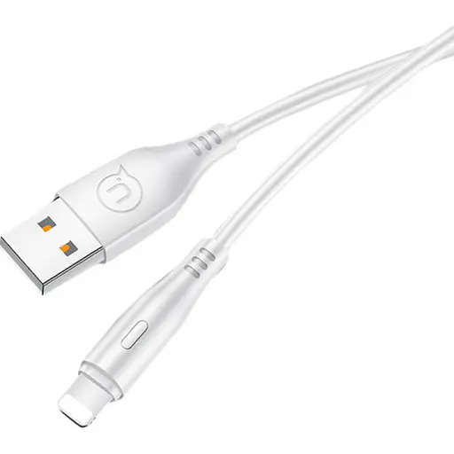 Кабель гибкий Usams U18 (US-SJ266) Round USB - Lightning 1 метр белый - фото 1