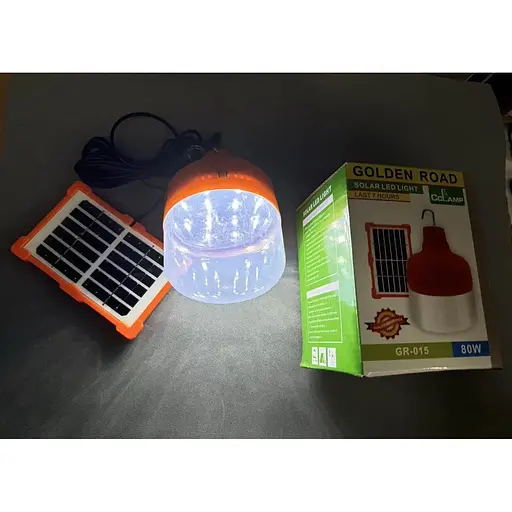 Аварійна LED лампа Golden Road GR015 із сонячною панеллю акумуляторний світильник підвісний з гачком - фото 8