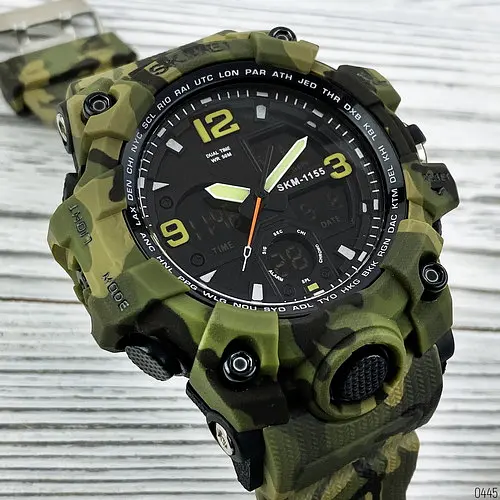 Наручний годинник чоловічий 1155B Military Green Skmei acs0030849 - фото 4