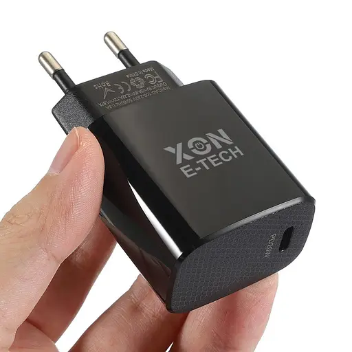 Зарядное устройство XON PowerCharge 20W (PD20) USB Type-C (PCWB020020A0С1B 6150) Черный - фото 2