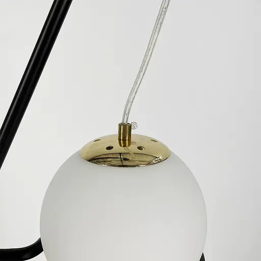 Подвес с белым плафоном и черной металлической обводкой | Line F | Арт. Y401-200 BK - фото 5