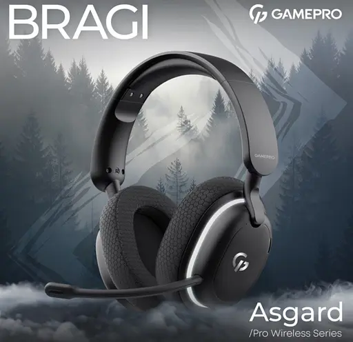 Ігрові бездротові навушники GamePro HSW-250 7.1 Bragi Asgard RGB Tri-Mod Black - фото 5