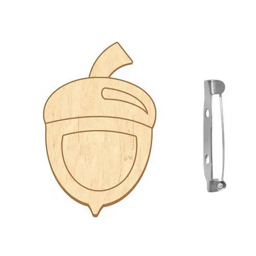 Заготовка броши для раскрашивания "Маленький желудь" Fabrika Decoru FDZB-106 - фото 1