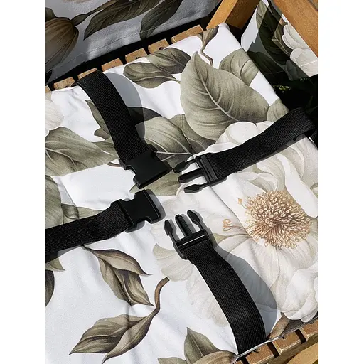 Водоотталкивающая подушка для стула с 3D принтом Чайный цветок 40х40 см бежевая 6 шт. - фото 10