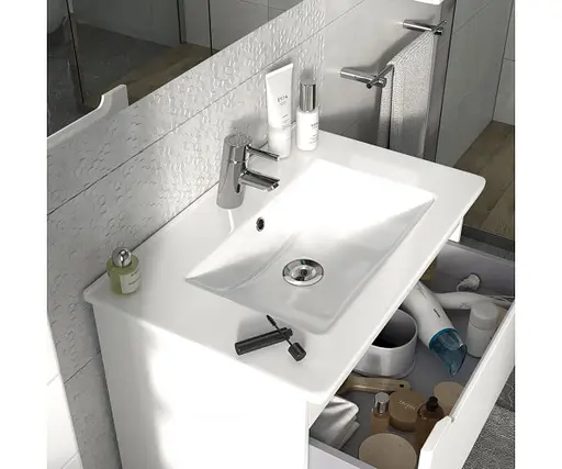 Тумба підлогова Sanwerk Ера 70 Білий з умивальником Qtap (MV0000852) Білий - фото 3