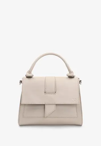 Жіноча шкіряна сумка Ester світло-бежевий краст - фото 2