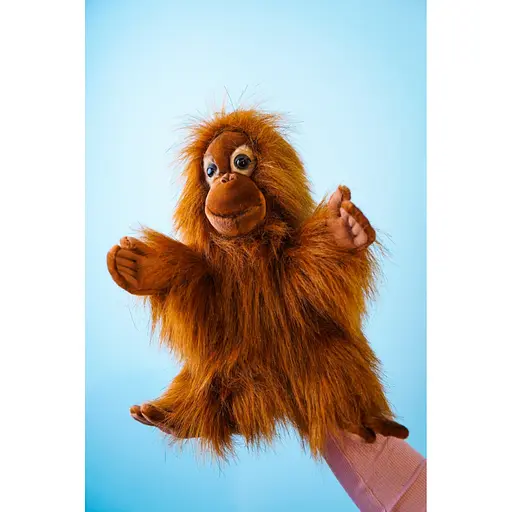 М'яка іграшка на руку Hansa Puppet Малюк орангутанг 25 см (4038) - фото 4