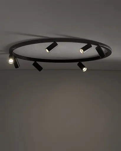 Люстра Nowodvorski 11944 Fourty Round GU10 R35 7x10W IP20 чорна - фото 2