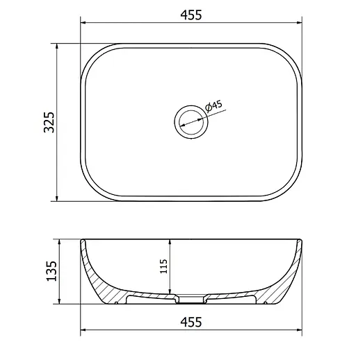 Умывальник Mexen Rita silver brushed black matt накладной MEX-21084573, Хром - фото 6