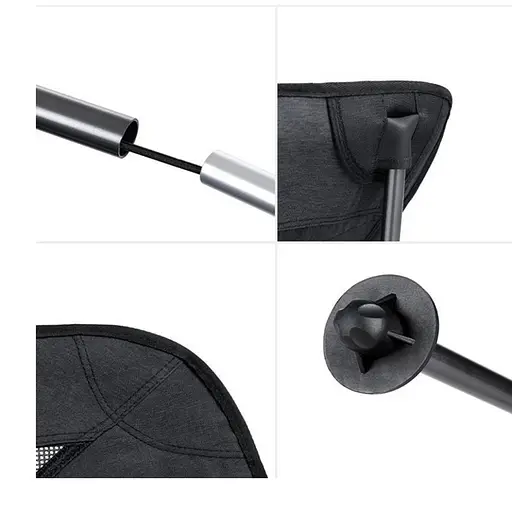 Складное высокое кресло Naturehike YL06 Alu Folding Moon Chair NH18Y060-Z (Черный) - фото 2