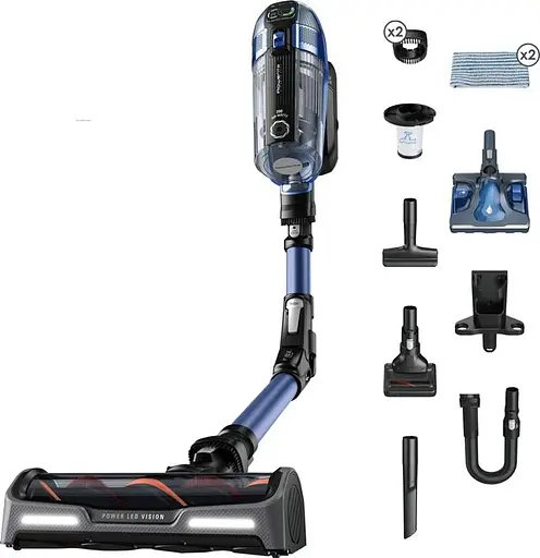 Пилосос бездротовий Rowenta XFORCE FLEX 14.60 AQUA 200 Вт вологе прибирання автон. робота до 70 хв НЕРА чорно-синій - фото 2