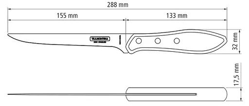 Ніж для філе Tramontina Barbecue Polywood, 152 мм (6710924) - фото 5