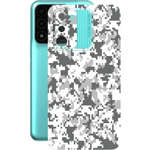 Защитная пленка StatusSKIN для Tecno Spark 8c Корпус Винил Пиксель 3 - фото 1