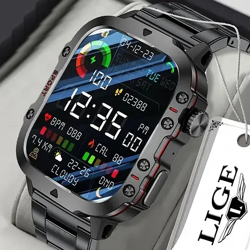 Смарт-часы Lige Smart Expert Nano Steel 2 ремешки черные (3203) - фото 5