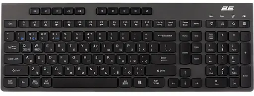 Клавиатура беспроводная 2E KS280, черный, bloetooth/2.4GHz USB, 10 отдельных мультимедийных клавиш, 1xAA, EN/UA (2E-KS280WBGR_UA) - фото 1