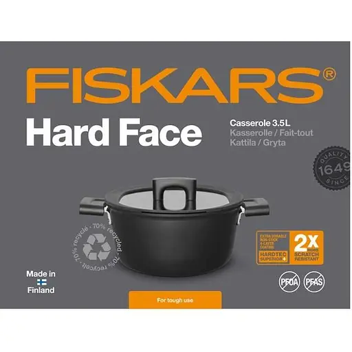 Уцінка. Каструля Fiskars Hard Face 3.5 л 22 см (1052227)  - фото 10