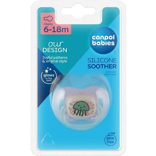 Пустышка силиконовая круглая Canpol babies Love&Sea 6-18 месяцев розовая (34/901_pin) - фото 3