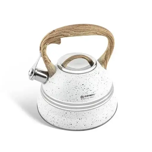 Чайник со свистком Edenberg EB-8808 из нержавеющей стали на 3 л белый