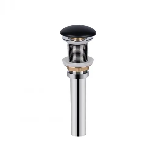 Донный клапан для раковины Qtap PU03 70х70х227.5 Matt black - фото 1