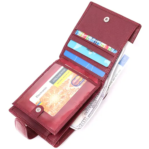 Кожаный женский кошелек ST Leather 11.5х10.3х2 см acs0028483 - фото 5