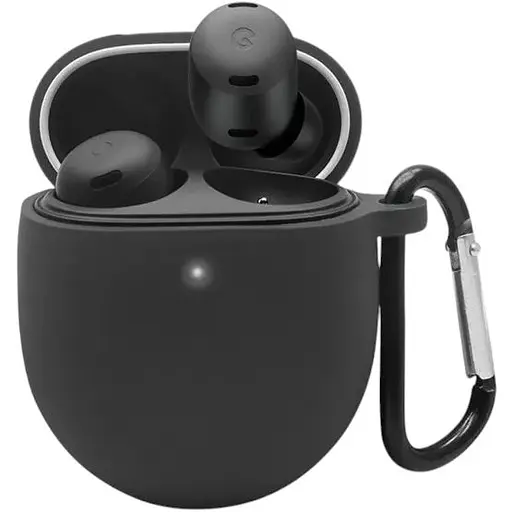 Чехол-накладка DK Silicone Candy Friendly с карабином для Google Pixel Buds Pro (black)