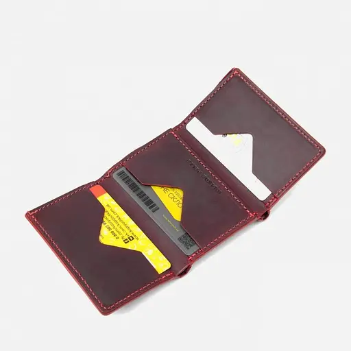 Кожаное женское портмоне Grande Pelle 8х10х1 см acs0027537 - фото 4