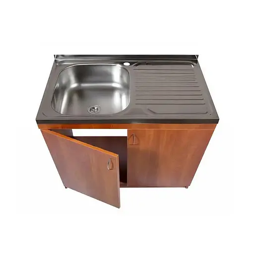 Кухонна тумба в комплекті з накладною мийкою ЛДСП 80х50х83 см Яблуня (52868-01143) - фото 5