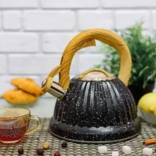 Чайник со свистком Edenberg EB-8810 с мраморным покрытием 3 л черный - фото 4