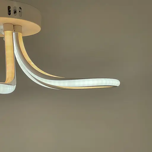 Стельова біла LED люстра з трьома завитками | Арт. 2015/3 | Line F - фото 6