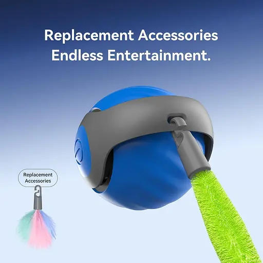 Перезаряджається інтерактивна котяча голочка синього кольору Speedy Sprint Ball Toy для Cat Type-C - фото 5