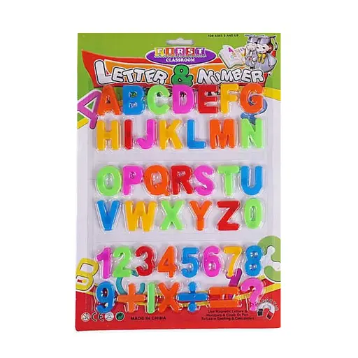 Набір букв та цифр магнітні, 26 літер, арифметичні знаки