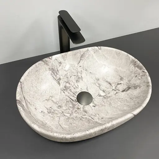 Умивальник VBI Modena S stone накладний VBI-012002, Сірий - фото 2