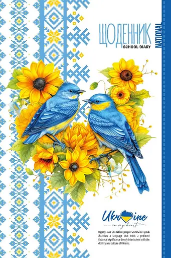 Щоденник, 55 г, скоба, 160x235 мм, 40 аркушів, CMYK, ВД-лак, 24090