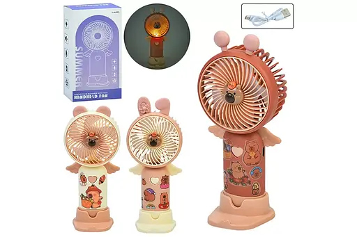 Вентилятор Капибара, 16 см, 2в1, 3 скорости, USB, MK5714 (В ассортименте) - фото 2