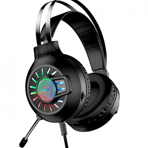 Дротова гарнітура Hoco Cool Game LED ESD04 Hi-Res, USB, 2х3.5mm, 2m, black - фото 3