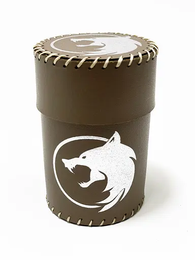 Настільна гра Планета Ігор Чаша для кубиків Вовк (коричнева) (Dice cup Wolf brown) (pi-dc008)