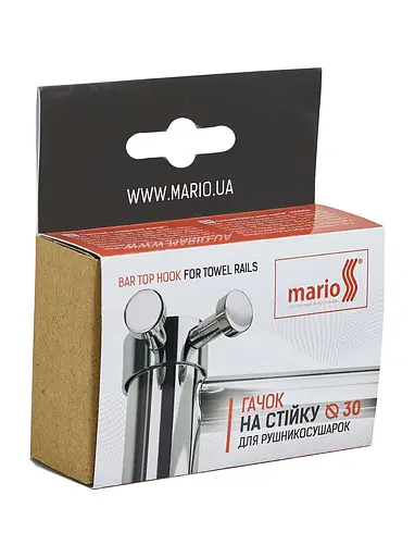 Гачок на круглу стійку Mario 30 мм 3.0.0500.0.P, Хром - фото 4