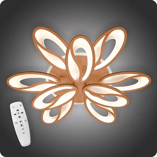 Люстра світлодіодна 517 Dlight 3color з пультом 150Вт Коричневий (02007) - фото 1