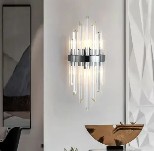 Кришталеве бра у хромованому каркасі Line F WS 151/2 CH - фото 1