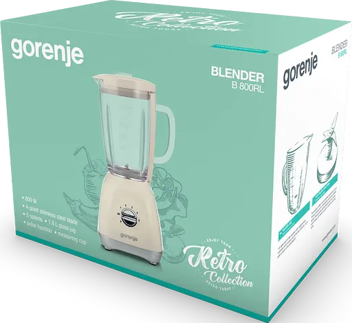 Стаціонарний блендер Gorenje B 800 RL (LW-9613G1) (6485800) - фото 6